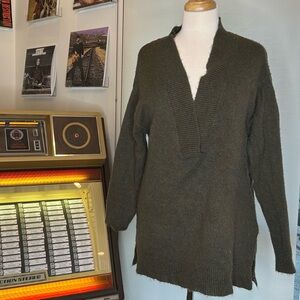 Cozy Olive Green Knit Sweater